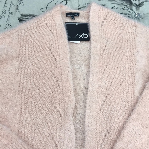 RXB Open Front Pink Cardigan - Picture 4 of 8